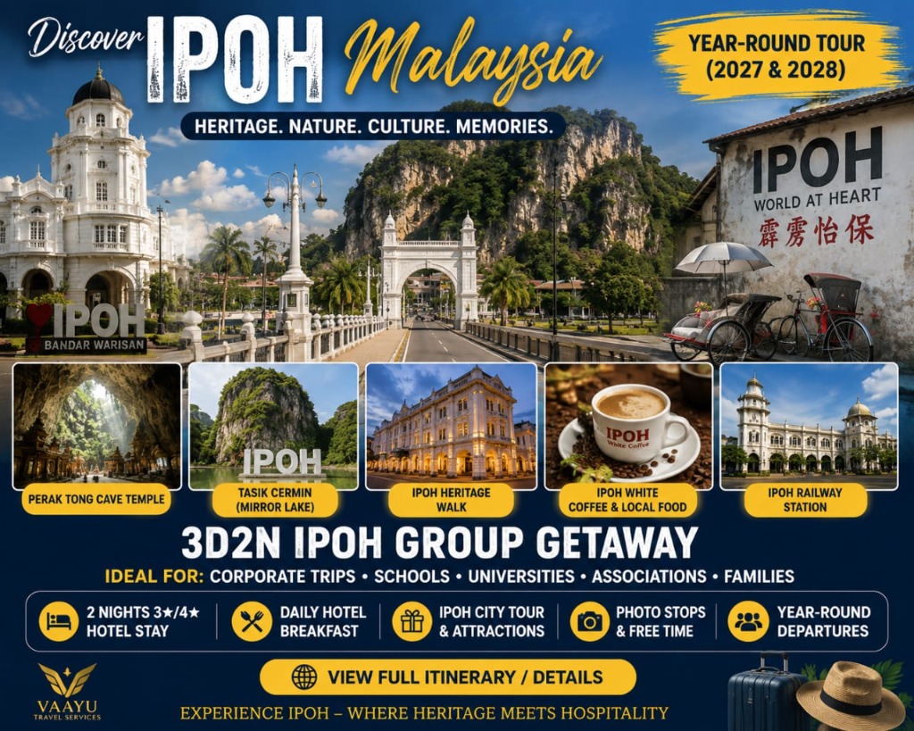 3D2N Ipoh Heritage Nature Flavours Tour