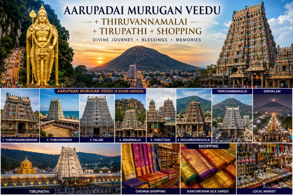 8D7N Aarupadai Veedu Murugan Divine Tour Poster